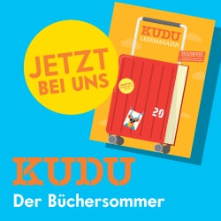 Abbildung des aktuellen Lesemagazin KUDU, per Klick landet man in der Online-Variante